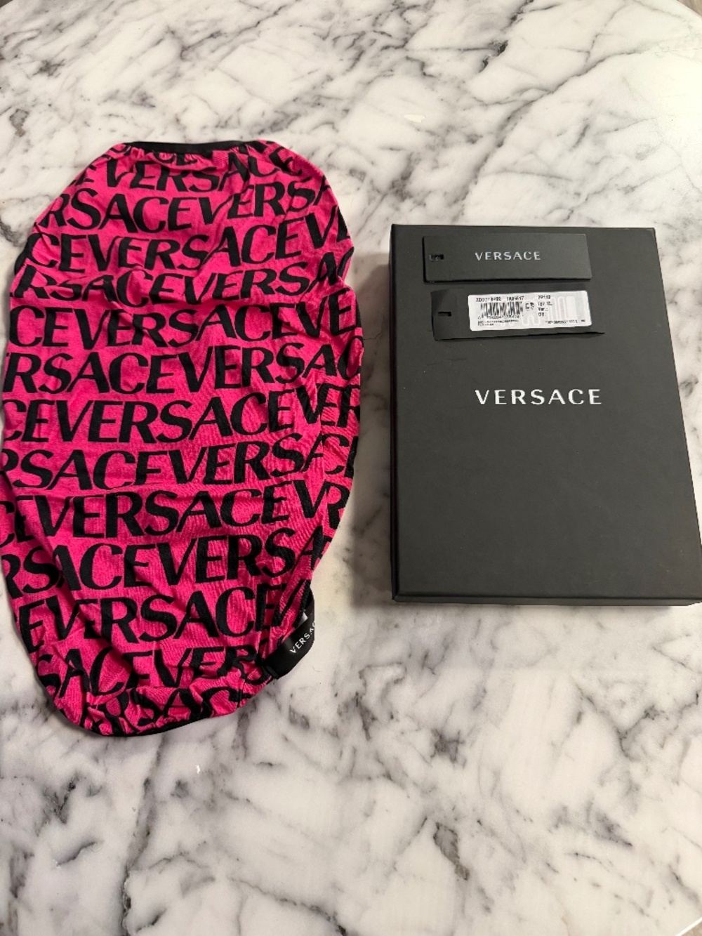 Versace Logo Print Dog Shirt **Like New**